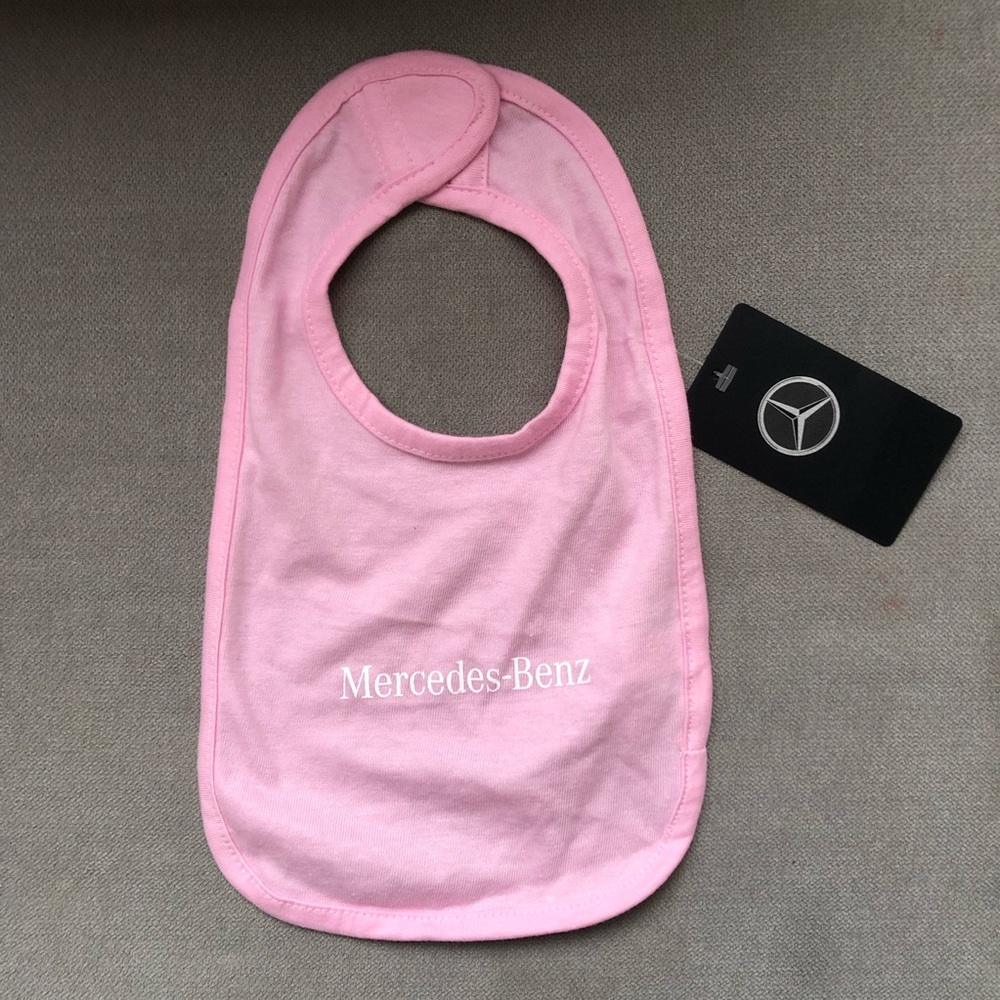Mercedes Benz Authentic Baby Bib Pink